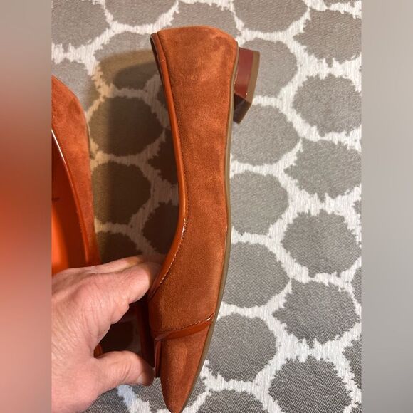 Via Spiga Flats with Decorative Buckle cinnamon suede excellent coquette girl - Picture 13 of 16